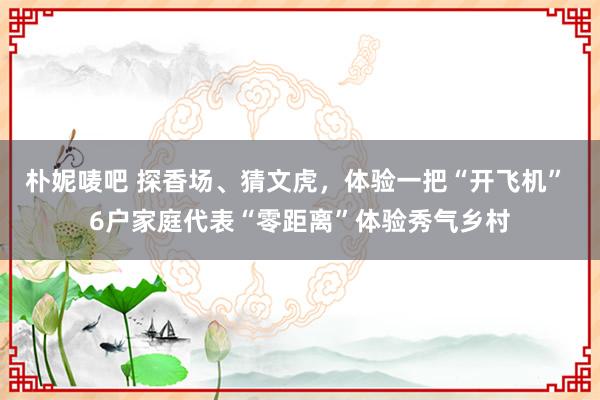 朴妮唛吧 探香场、猜文虎，体验一把“开飞机” 6户家庭代表“零距离”体验秀气乡村