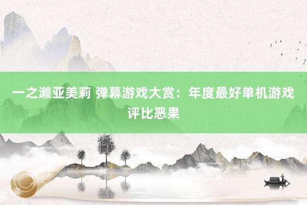 一之濑亚美莉 弹幕游戏大赏：年度最好单机游戏评比恶果